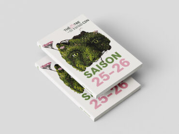 Visuel de la brochure de saison 25-26 par Margot Lahalle. Pour retrouver tous les spectacles de 25-26