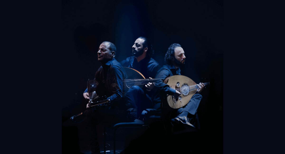 Photo promotionnelle du Trio Joubran par Stevie Lawrie